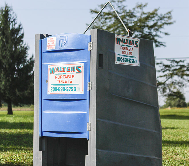 High rise portable toilet.